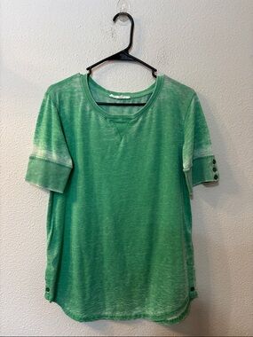 Jane And Delancey Green Short Sleeve Casual Tee